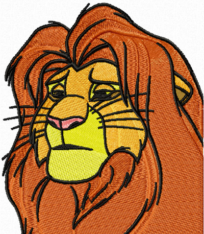Lion King machine embroidery design